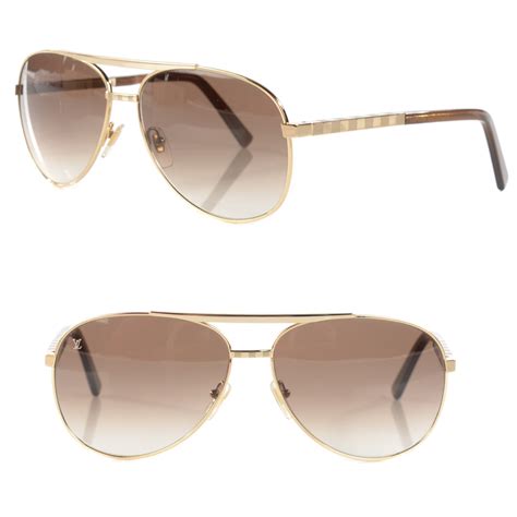 louis vuitton attitude pilote gold sunglasses z0339u